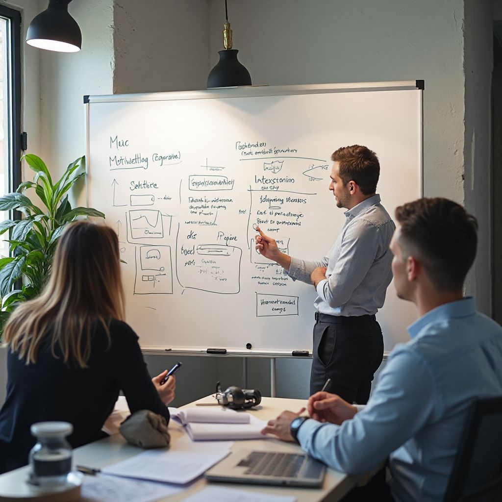 Team creating content for programs