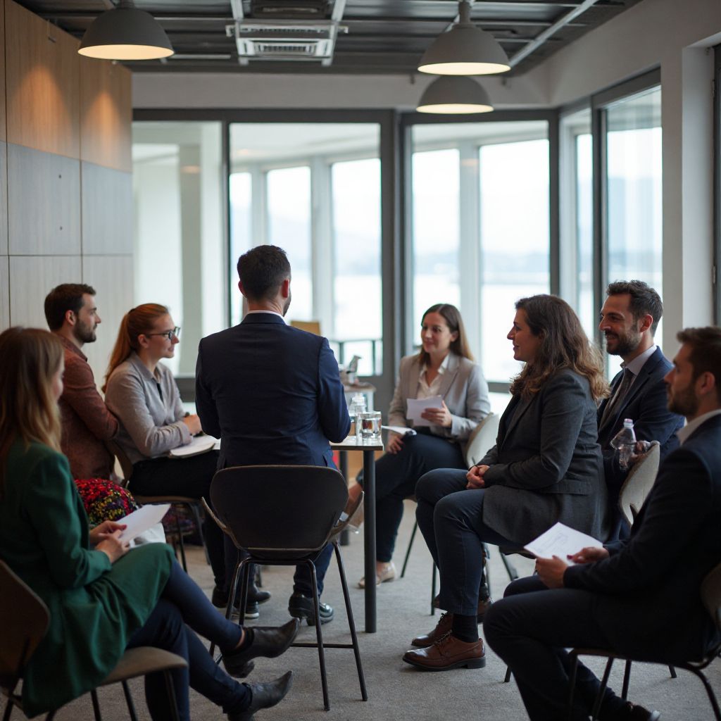 Community members at an event